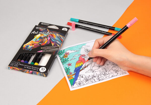 Markery Artystyczne Art. Marker 10 szt. – Dwustronne Brush + Fine - obrazek 8