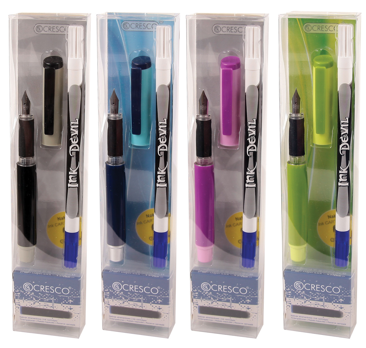 Pióro wieczne + wymazywacz GoPen - COLOR + 6 naboi