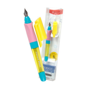 Pióro wieczne CRESCO First Pen + 6 naboi – do NAUKI pisania - Żółty