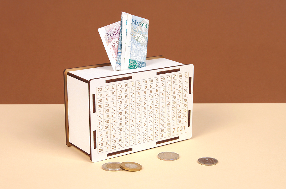 Skarbonka do wykreślania 5000zł