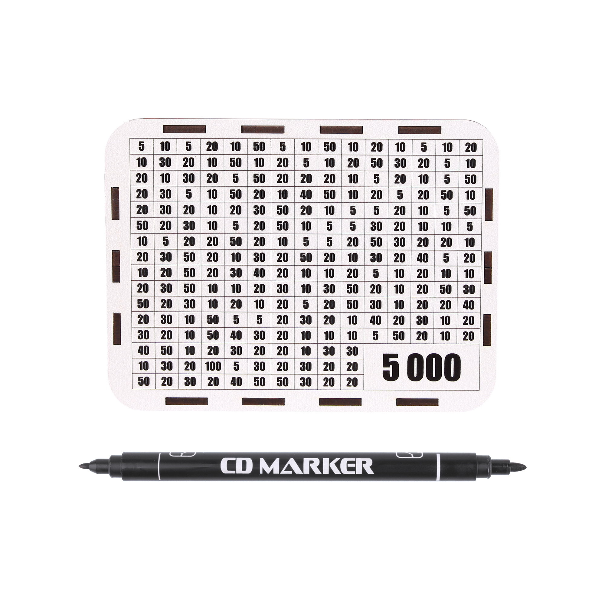 Skarbonka wykreślanka oszczędzanie cel 5000 + MARKER - obrazek 4