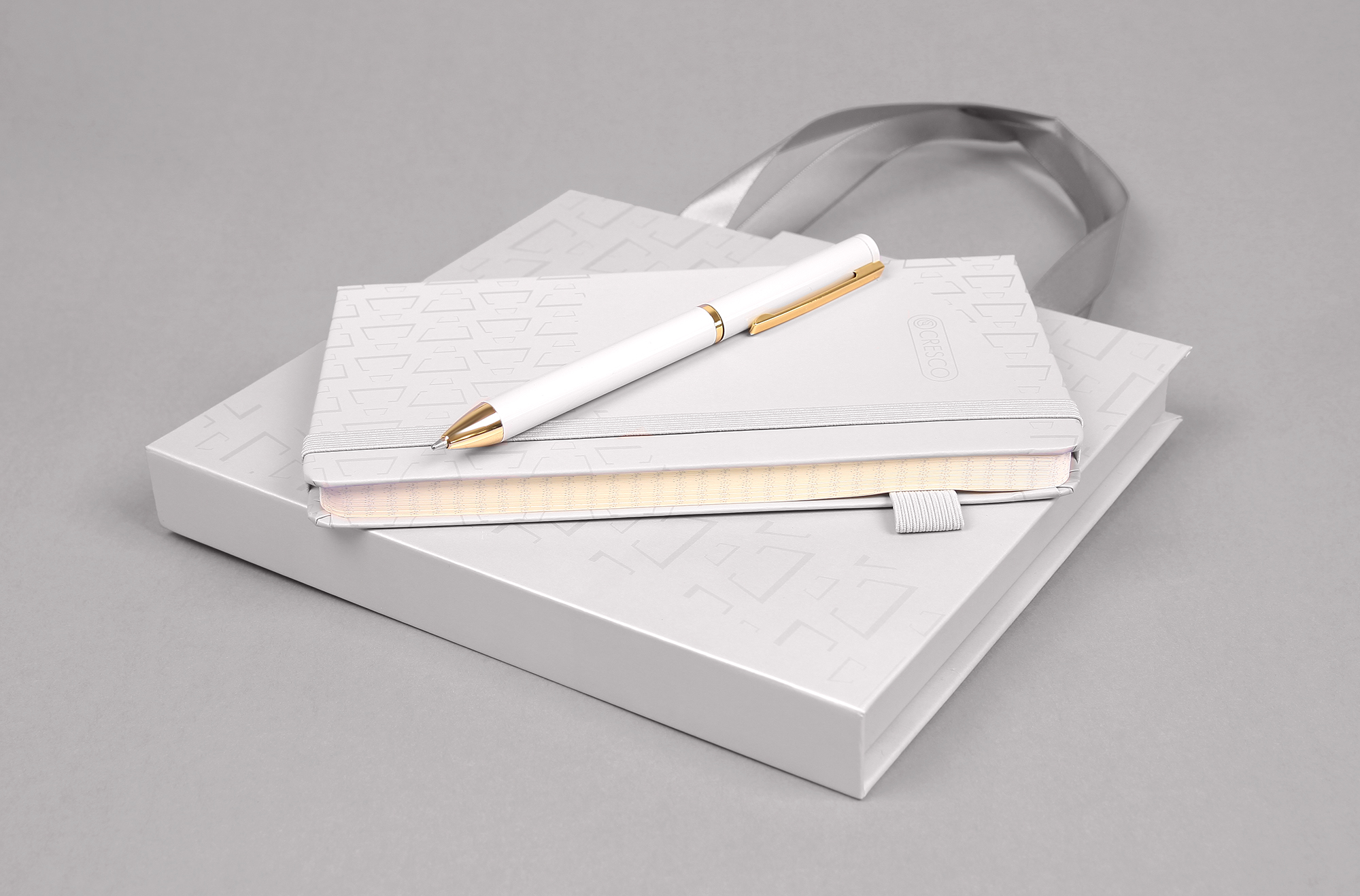 Długopis+ Notes IDEAL w etui Premium – biały - obrazek 3