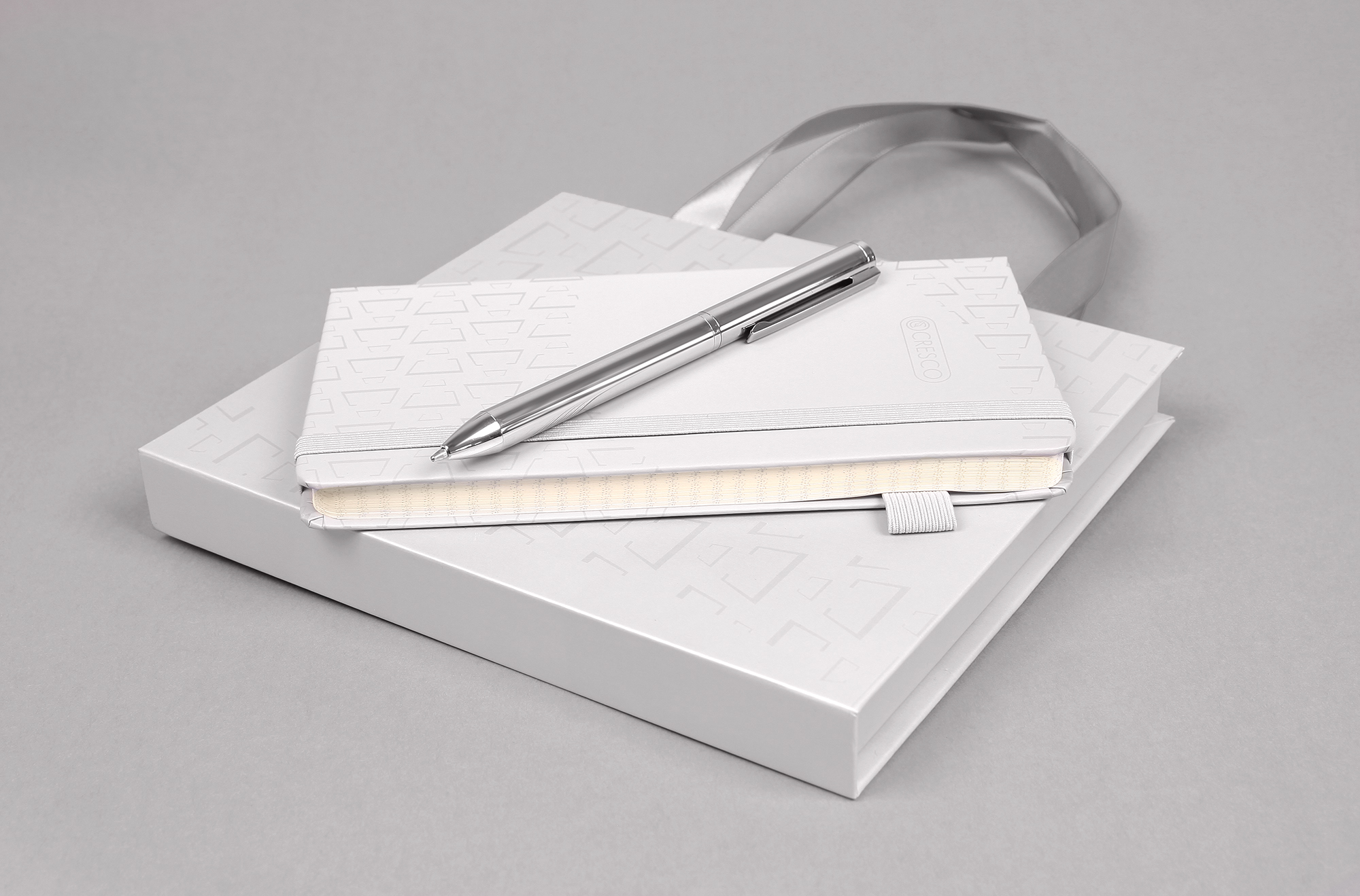 Długopis+ Notes IDEAL w etui Premium – srebrny - obrazek 4